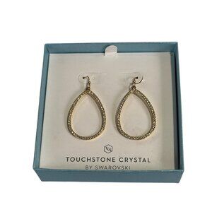 Touchstone Crystal Around The Way Earrings Golden Ion Crystal by Swarovski 💎